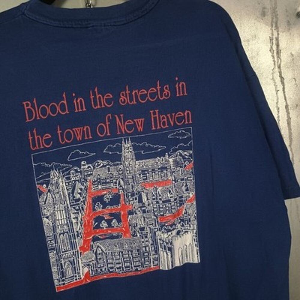 Princeton Yale Vintage 90s Blood Streets New Haven College Football Ivy Shirt XL
